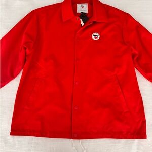 Black Safari Signal Red Coach Jacket